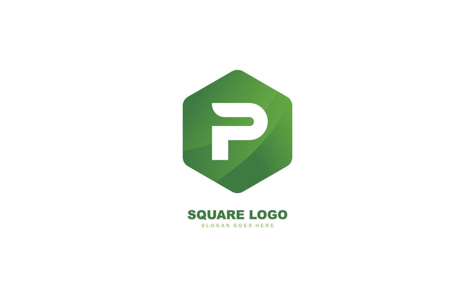 P logo shape for identity. letter template vector illustration for your brand.