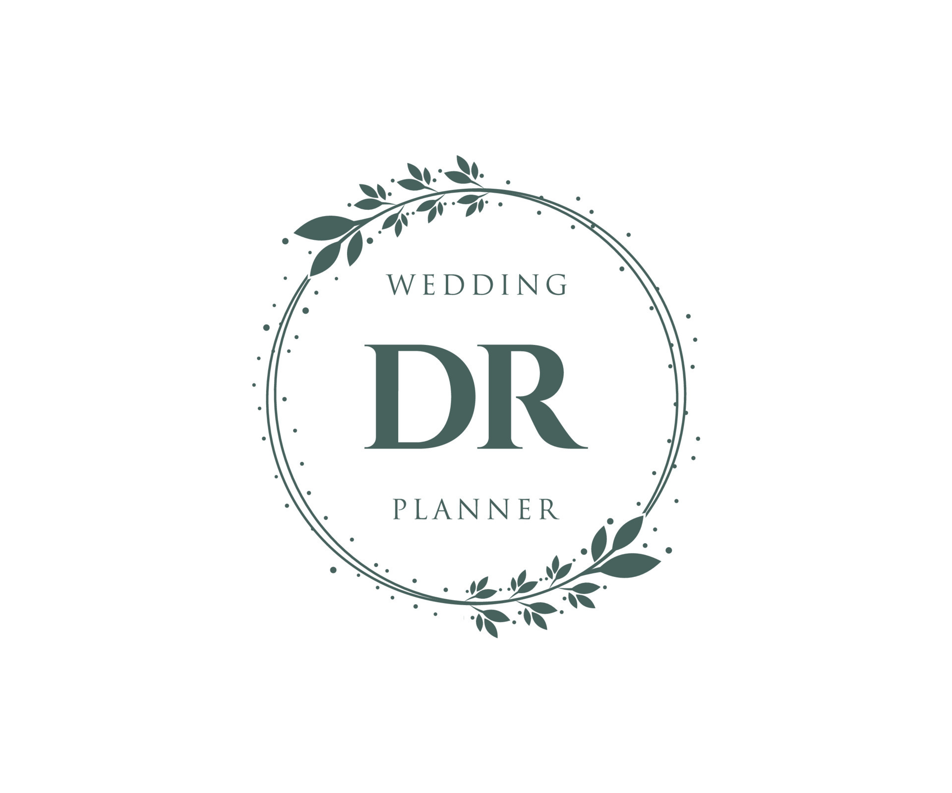 Wedding Monogram Initials Wedding Logo Wedding Monogram DR 