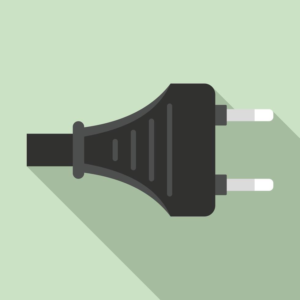 Device electric plug icon, flat style vector