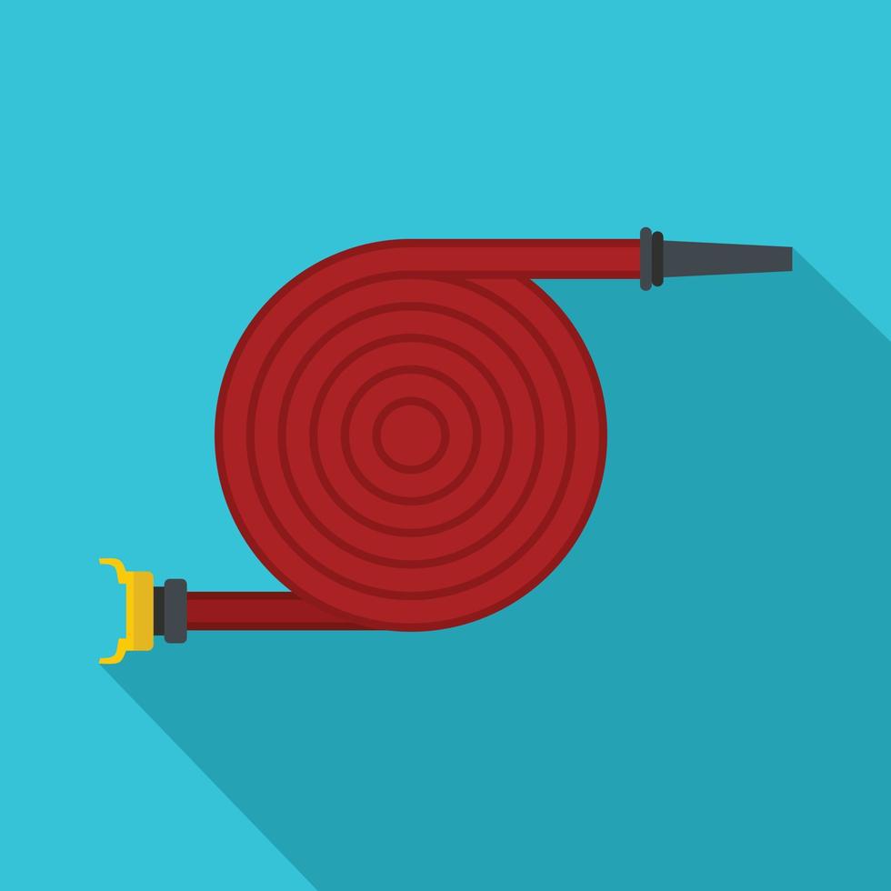 Fire hose icon, flat style vector