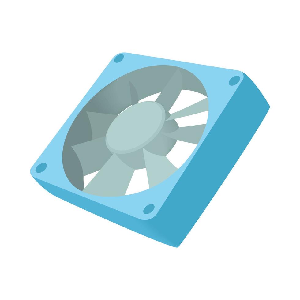 Cooler for computer icon, cartoon style vector