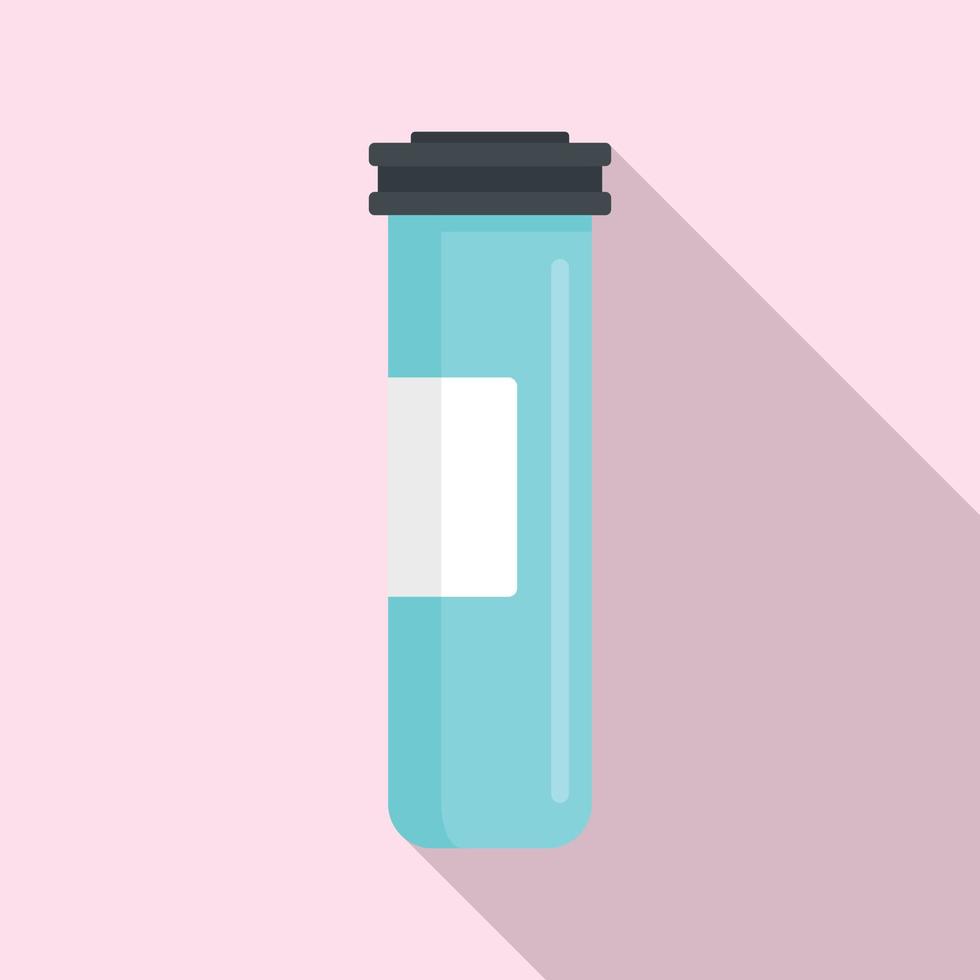 Medical sterilized jar icon, flat style vector