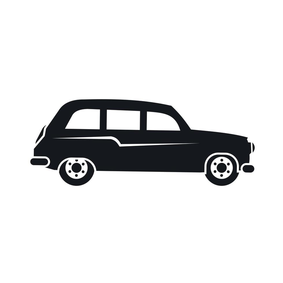 Retro car icon, simple style vector