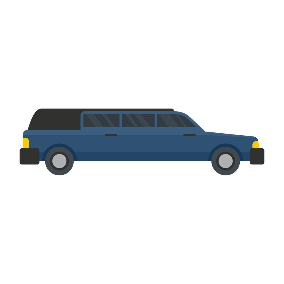 Personal limousine icon, flat style vector