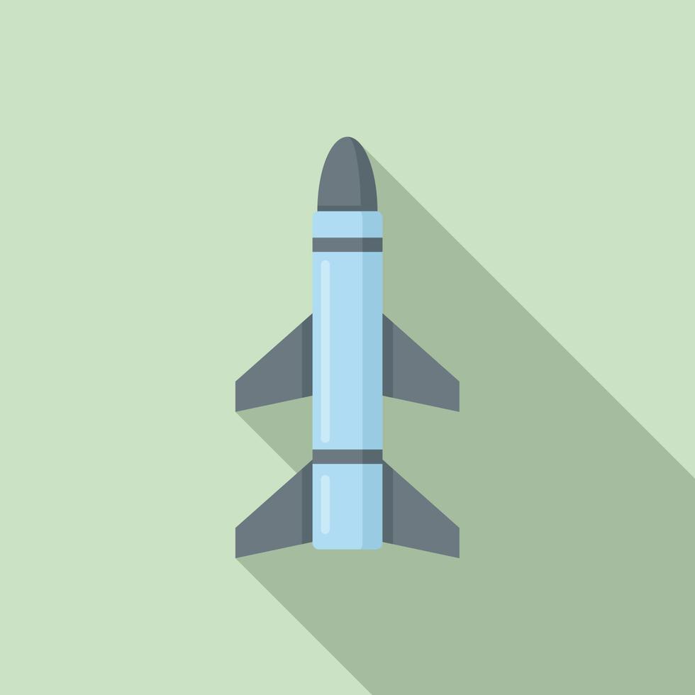 Missile gun icon, flat style vector