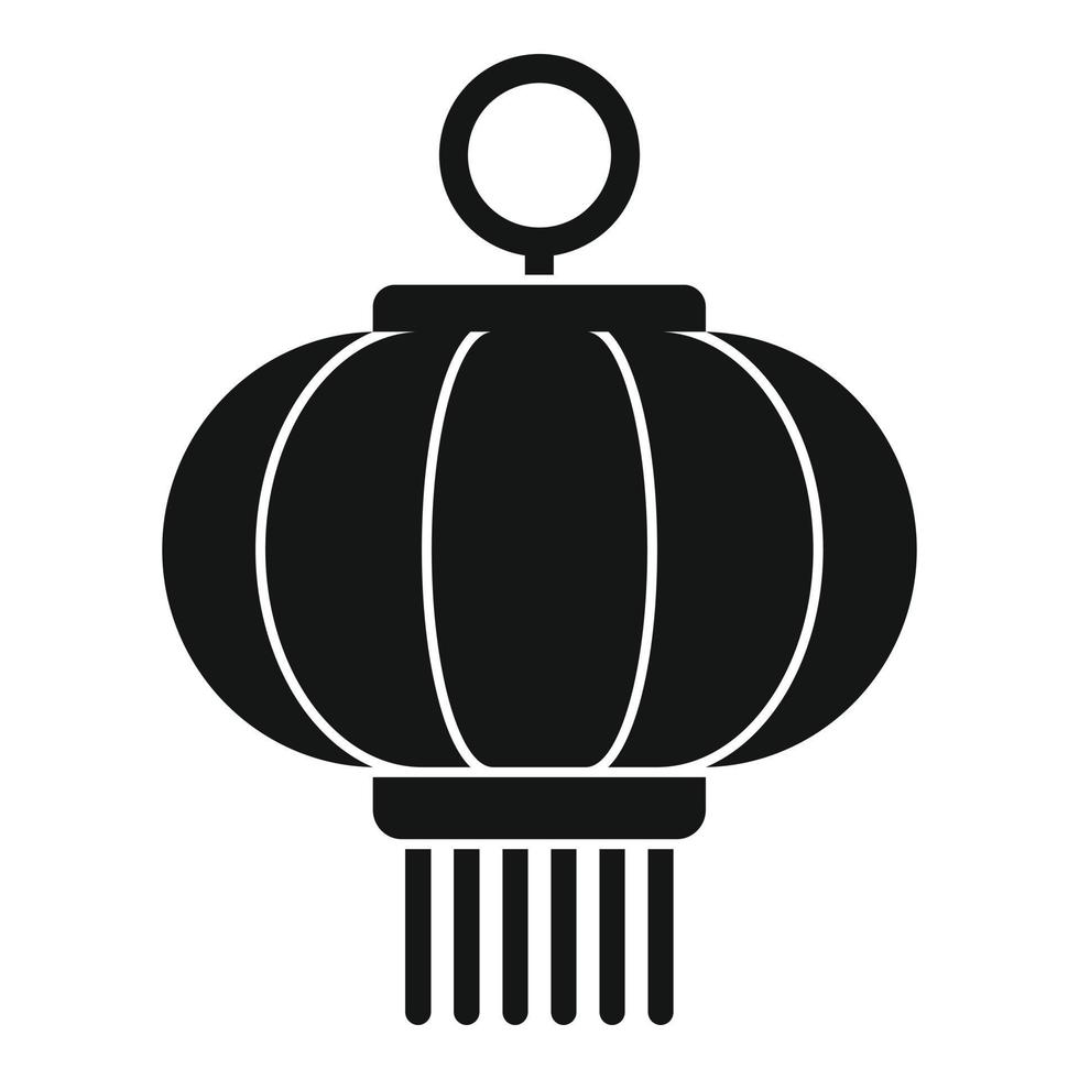 Celebration chinese lantern icon, simple style vector