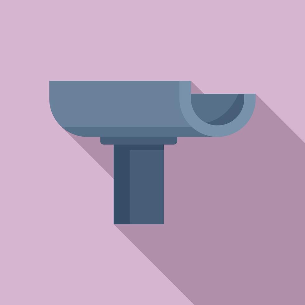 Chute gutter icon, flat style vector
