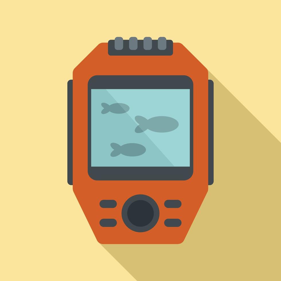 Display echo sounder icon, flat style vector