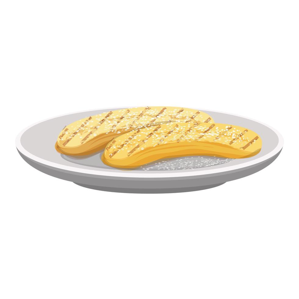 Eclairs icon, cartoon style vector