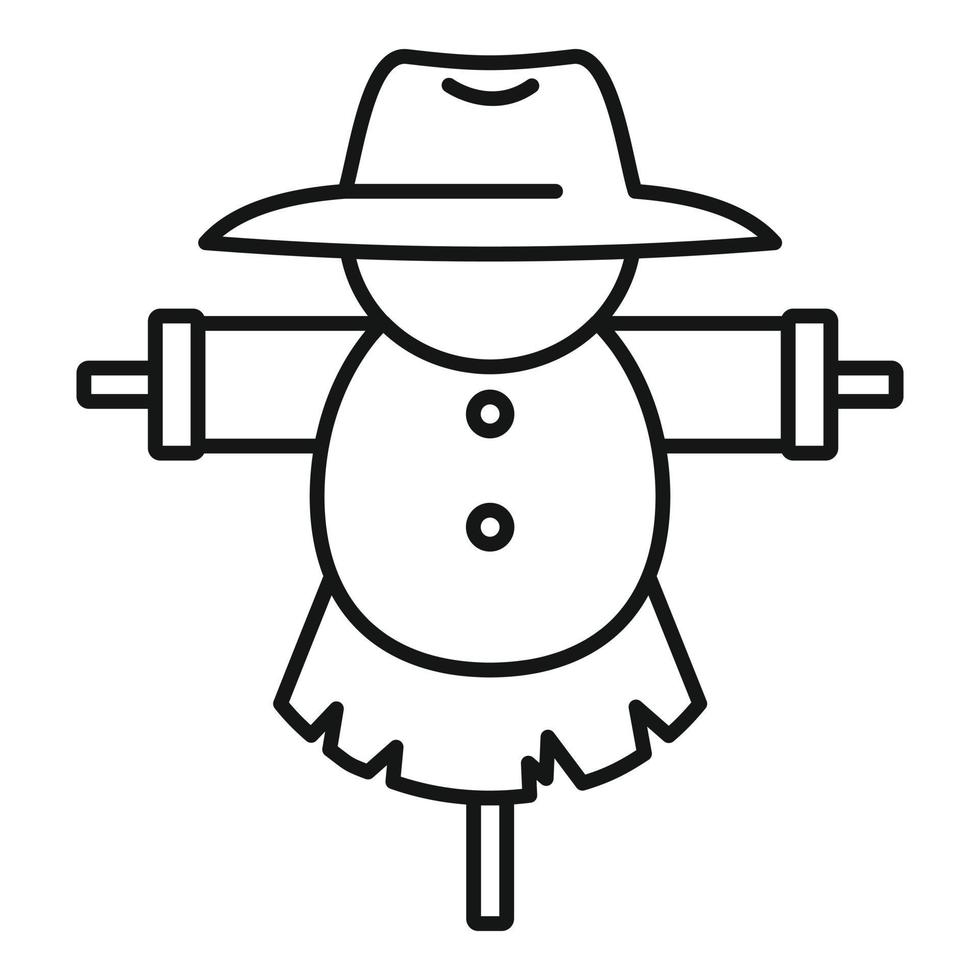 Decoration scarecrow icon, outline style vector