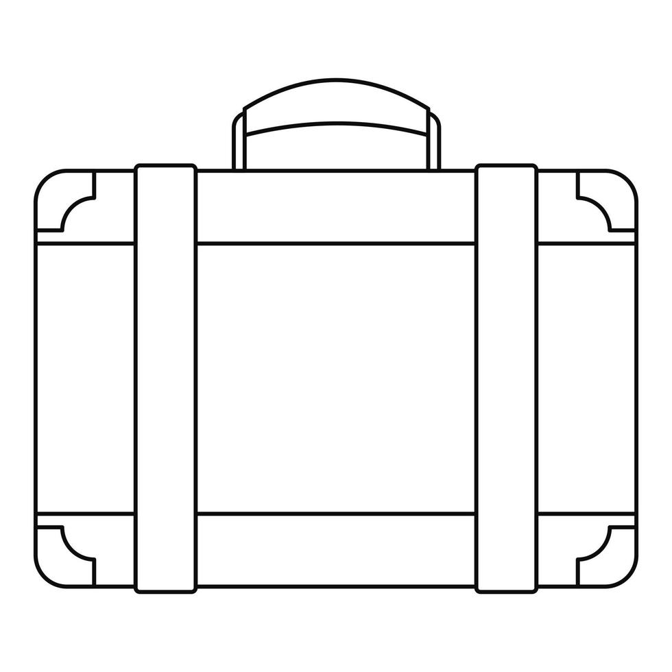 icono de bolsa de equipaje, estilo de contorno vector