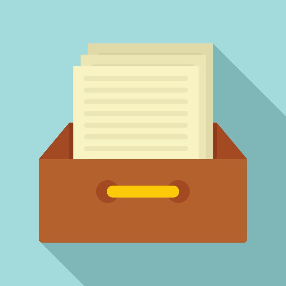 Archive papers icon, flat style vector