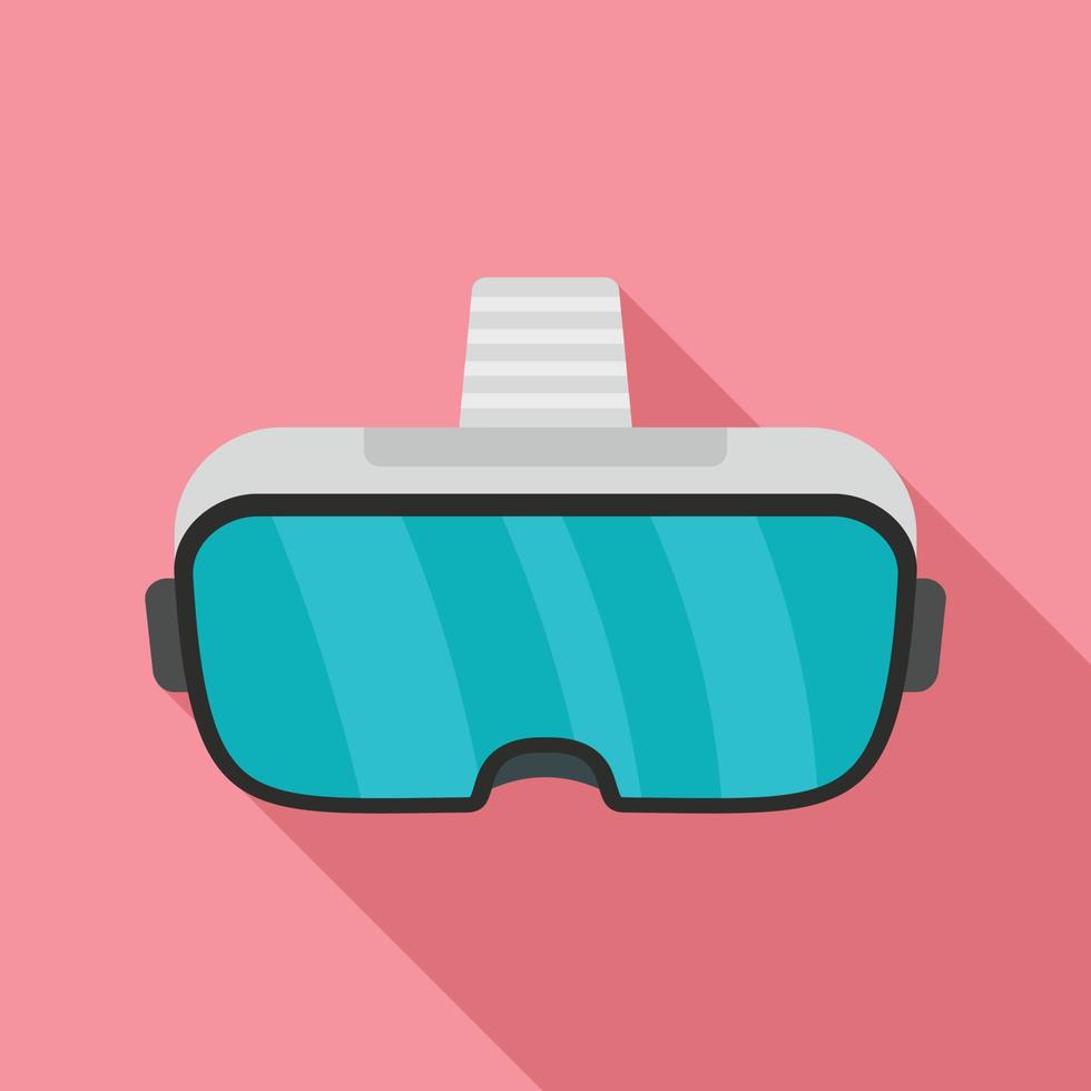 icono de gafas de juego de vidrio, estilo plano vector