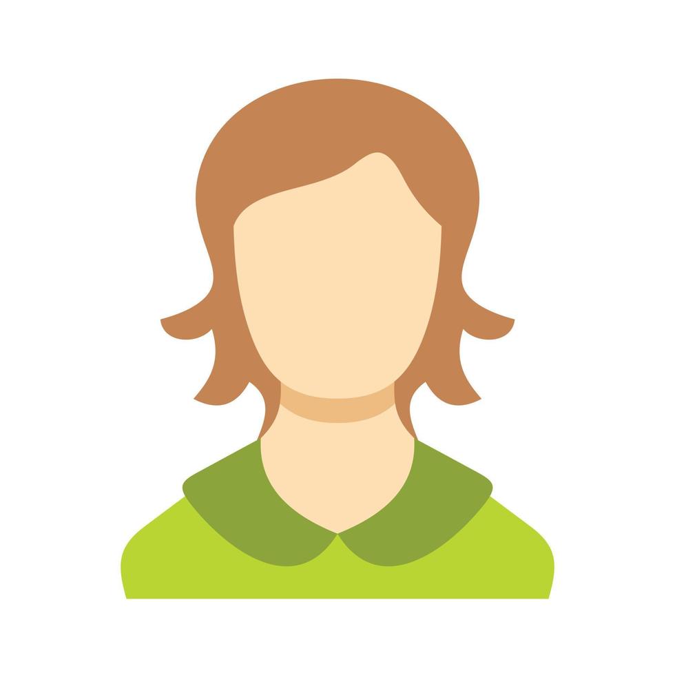 Girl user icon vector flat