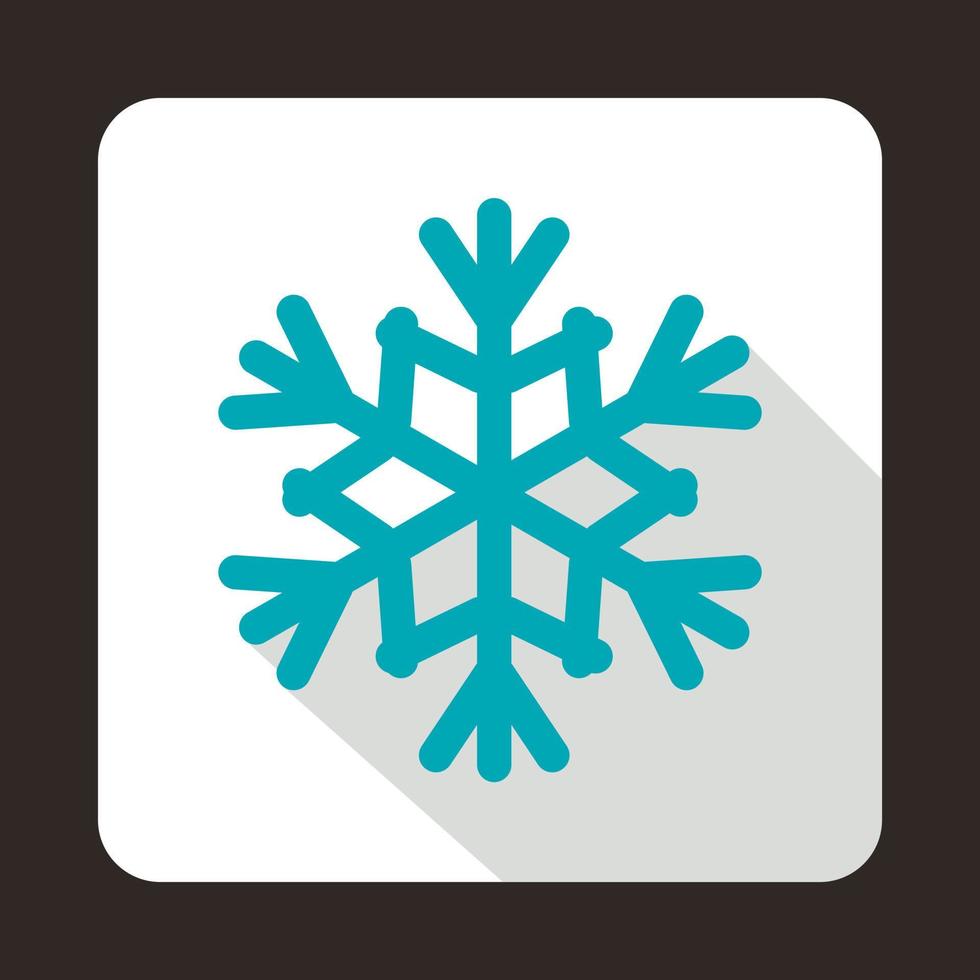 icono de copo de nieve en estilo plano vector