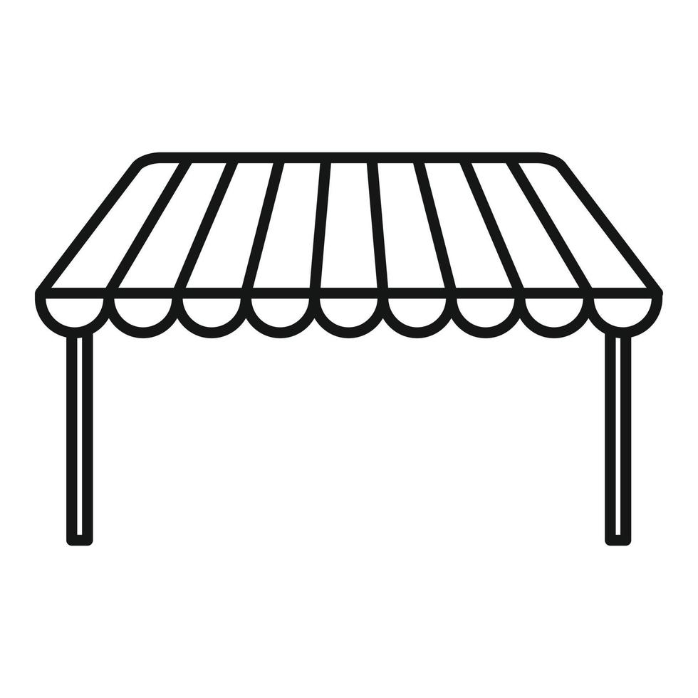 Outdoor parasol icon, outline style vector