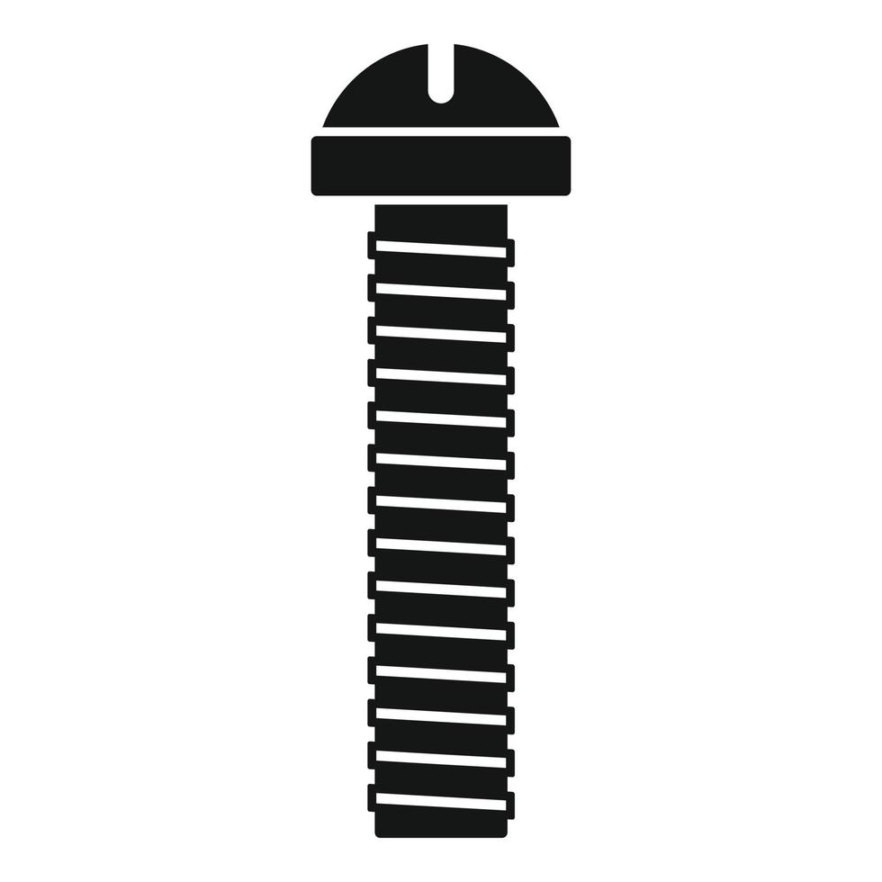 Screw-bolt nail icon, simple style vector