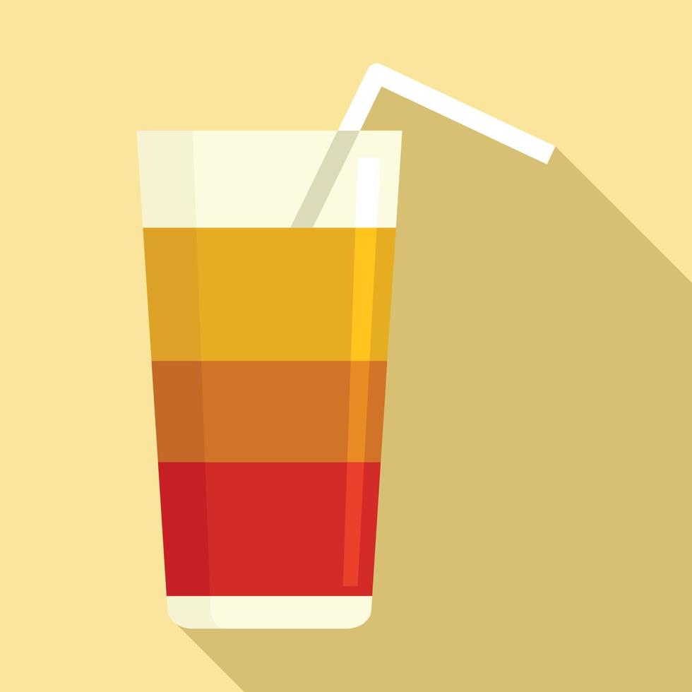 Fresh cocktail icon, flat style vector