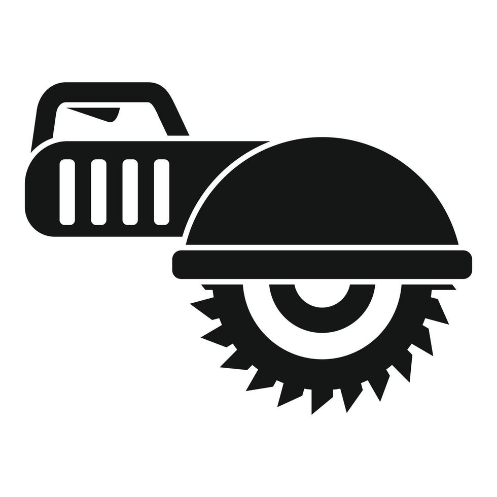 Gasoline circular saw icon, simple style vector