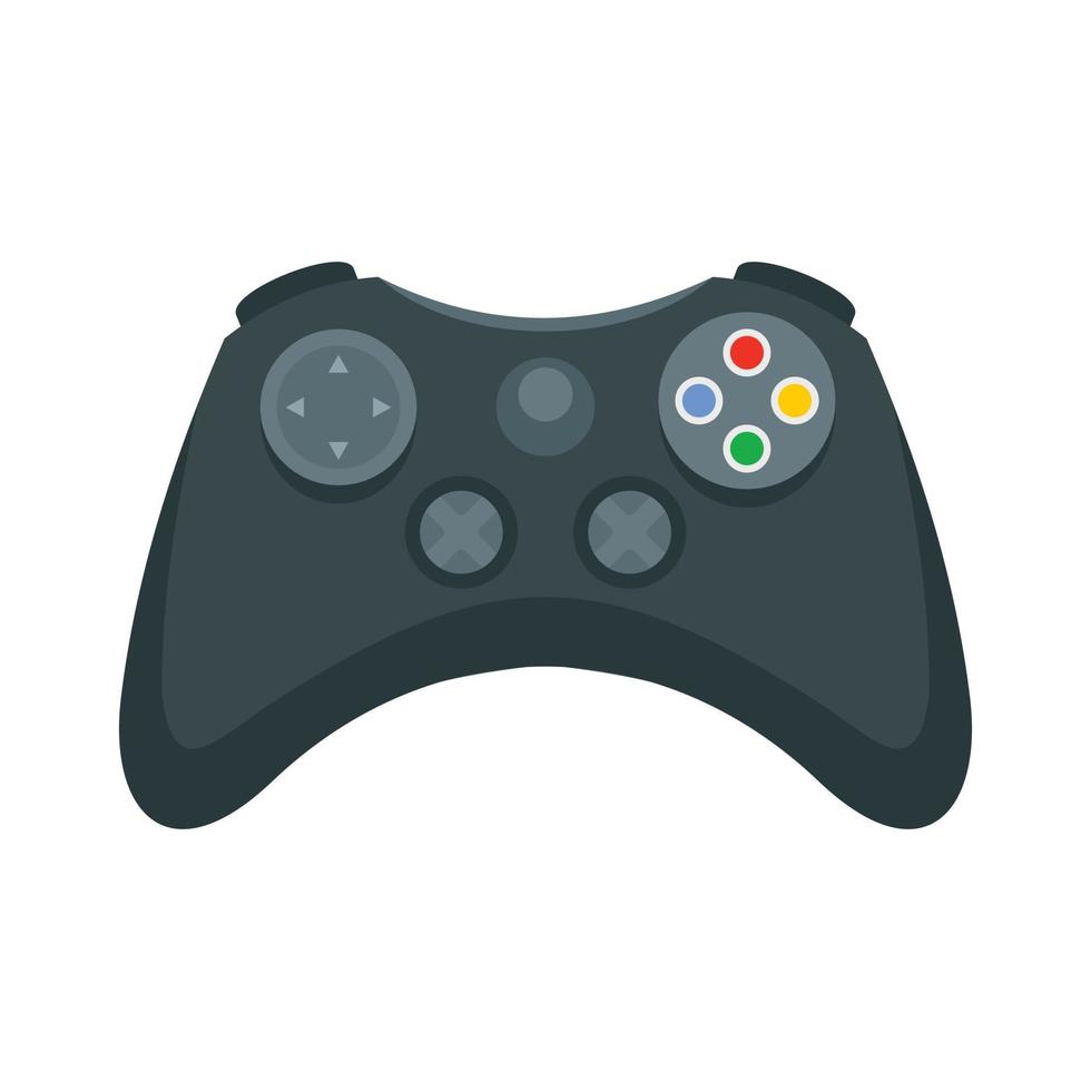 icono de gamepad de entretenimiento, estilo plano vector