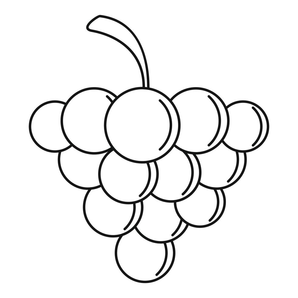 Berry grape icon, outline style vector