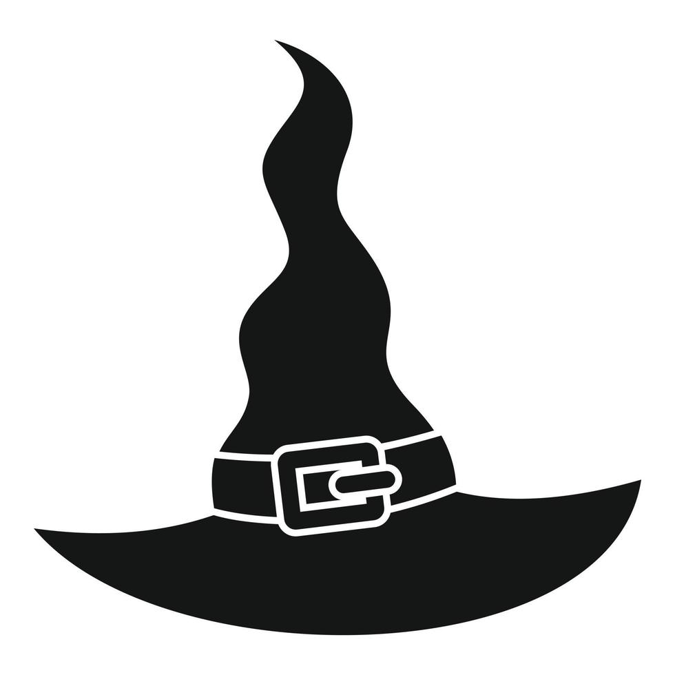 Witch hat icon, simple style vector