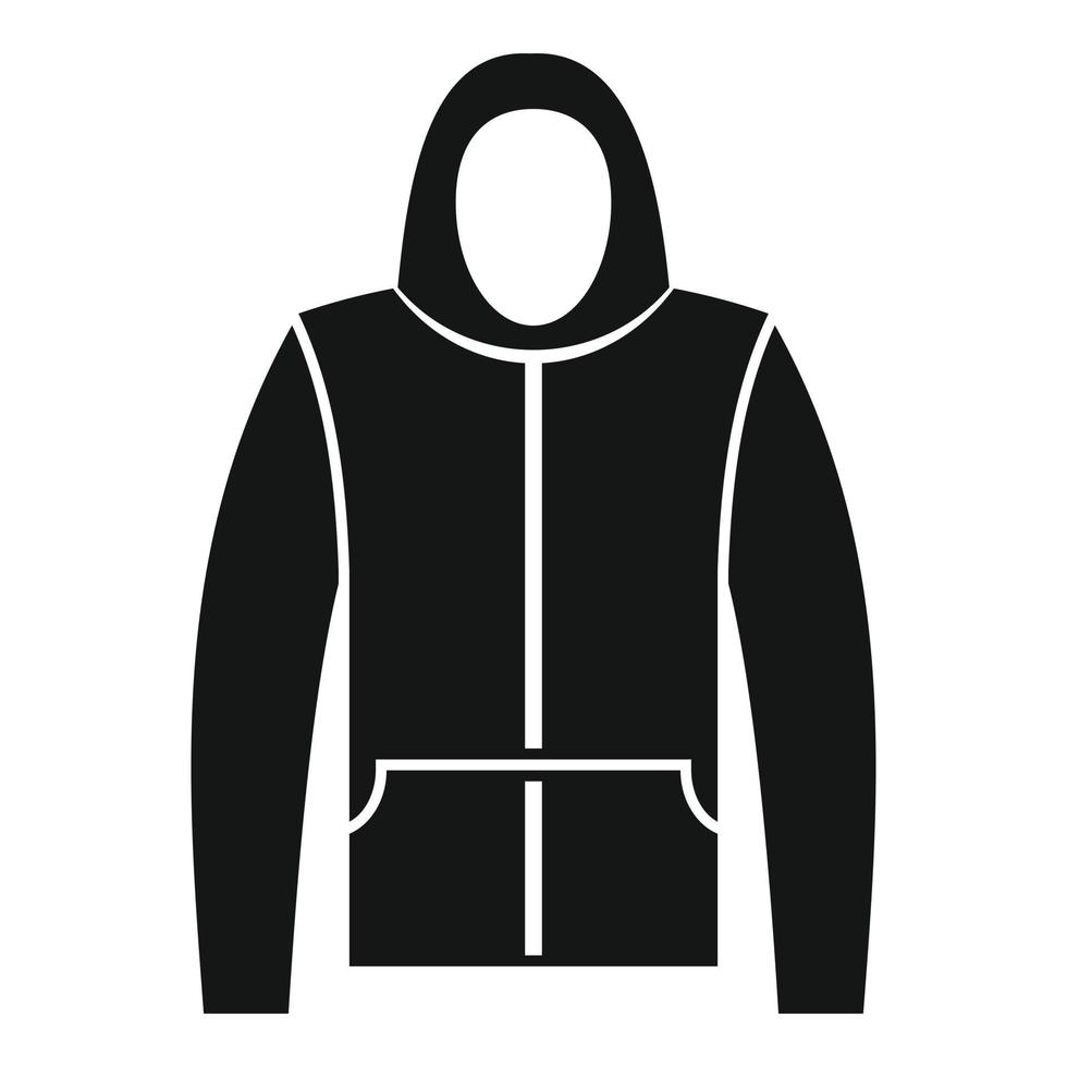 Winter hodie icon, simple style vector