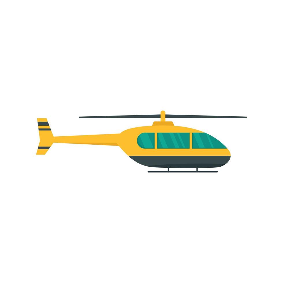 icono de helicóptero utilitario, tipo plano vector