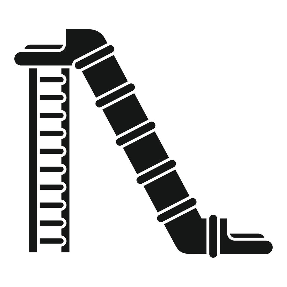 Tower pipe aquapark icon, simple style vector