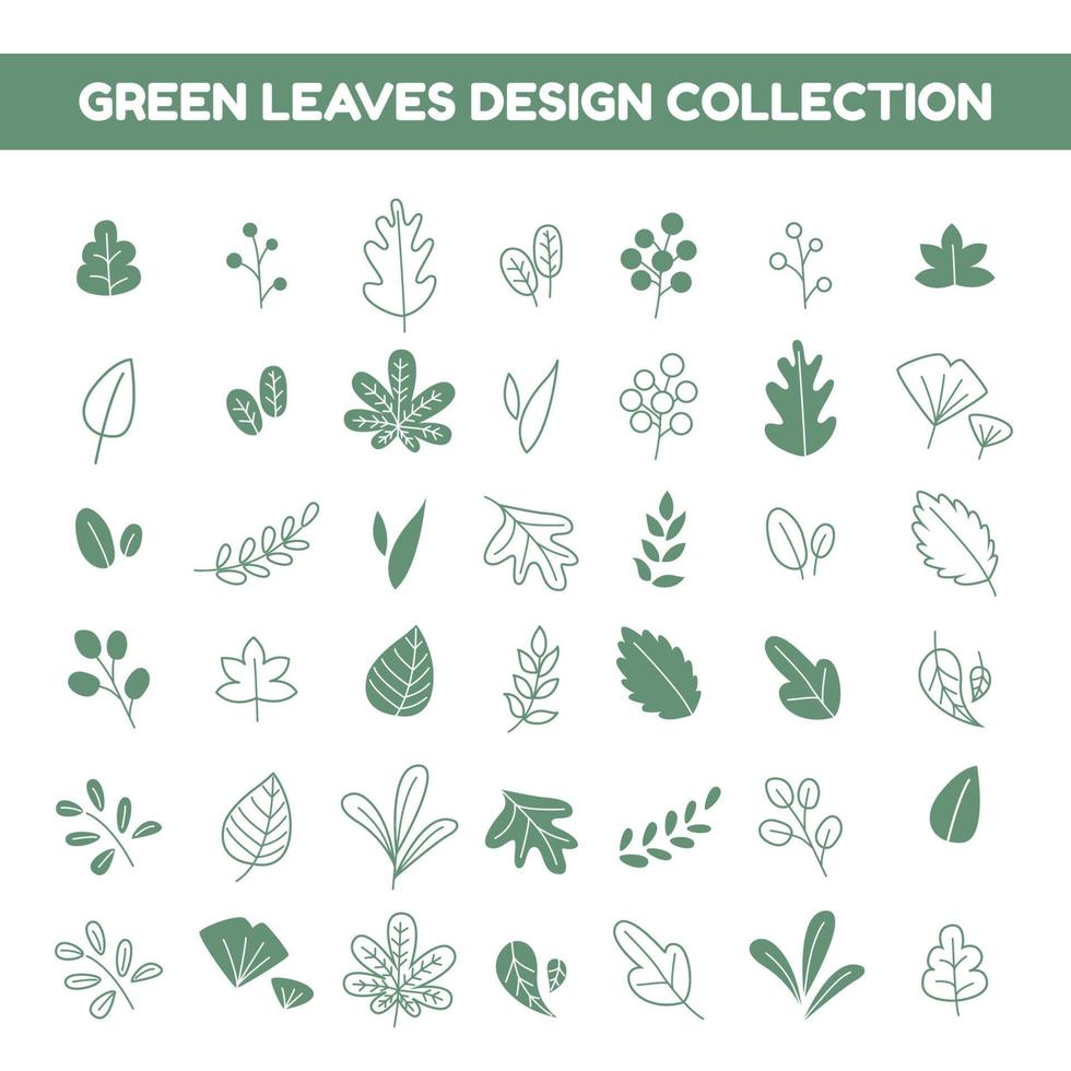 Green Leaves Design Collection vector