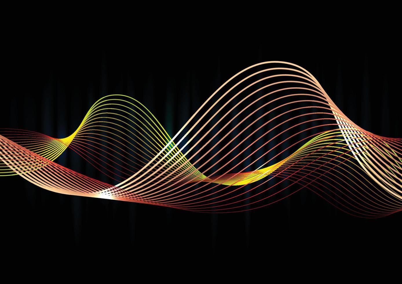 Signal Wave Colorful Black Background vector