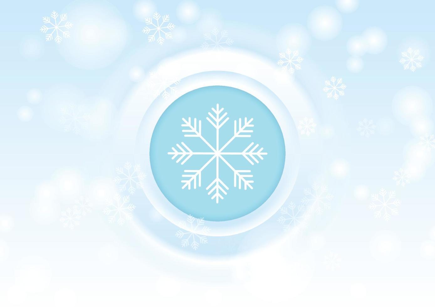 Blue button snowflake background vector