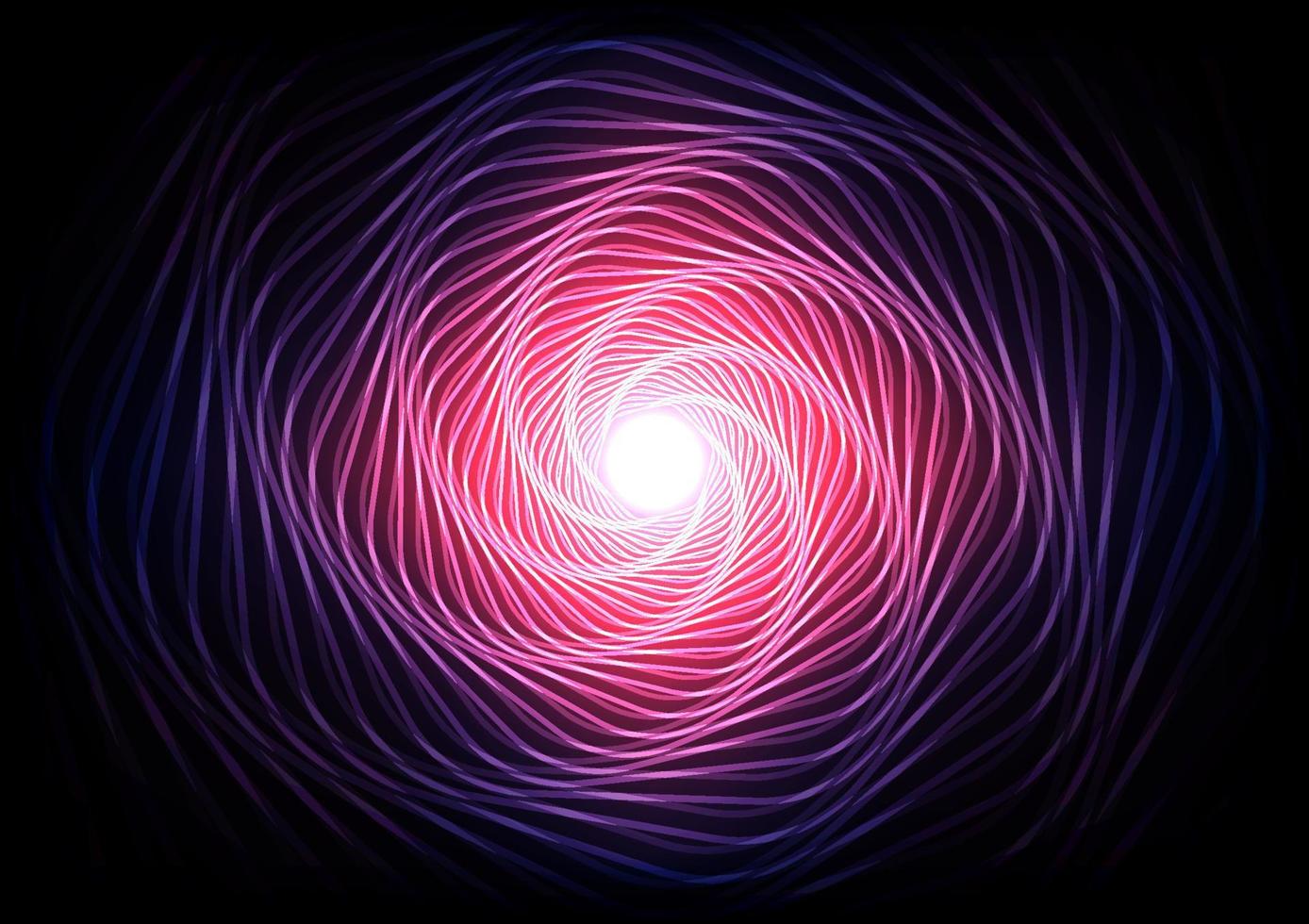 Tunnel purple wave background vector