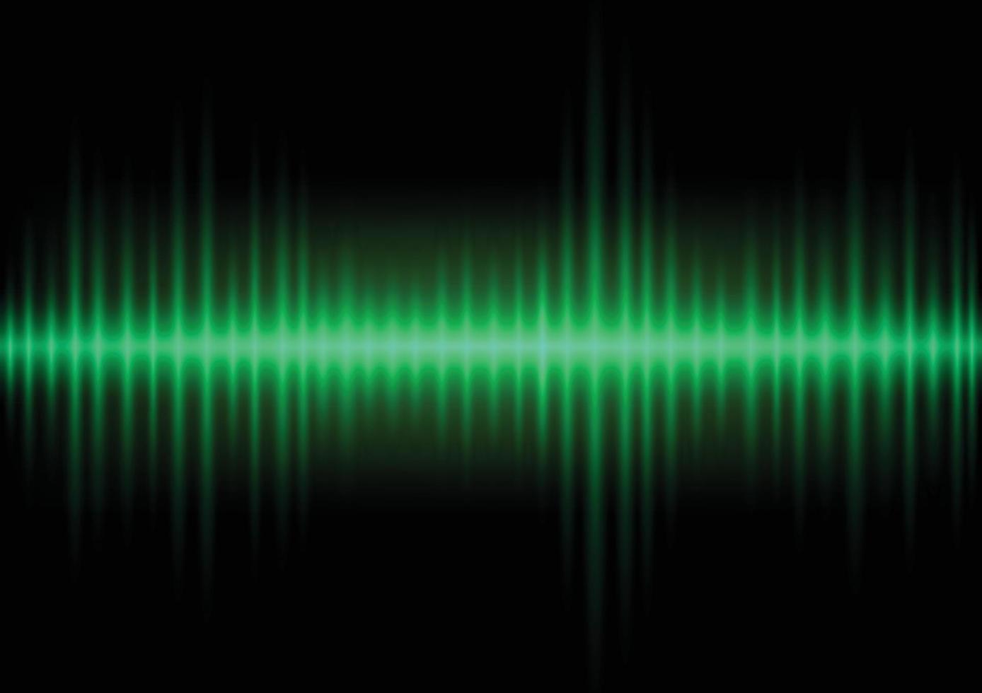 Green Dynamic Waves Sound Background vector