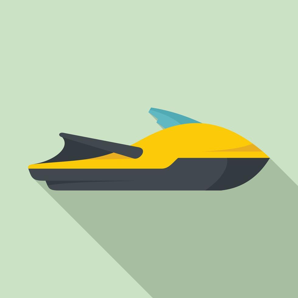 Sport jet ski icon, flat style vector