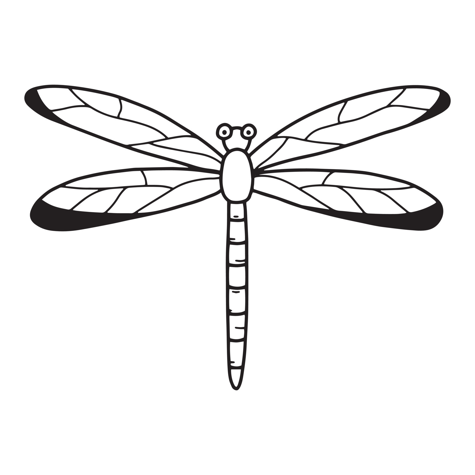 Cute dragonfly in doodle style. Vector illustration. Cute insect ...