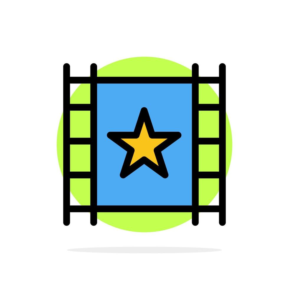 Multimedia Player Stream Star Abstract Circle Background Flat color Icon vector