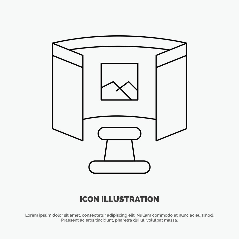 Future Glasses Science Technology Line Icon Vector