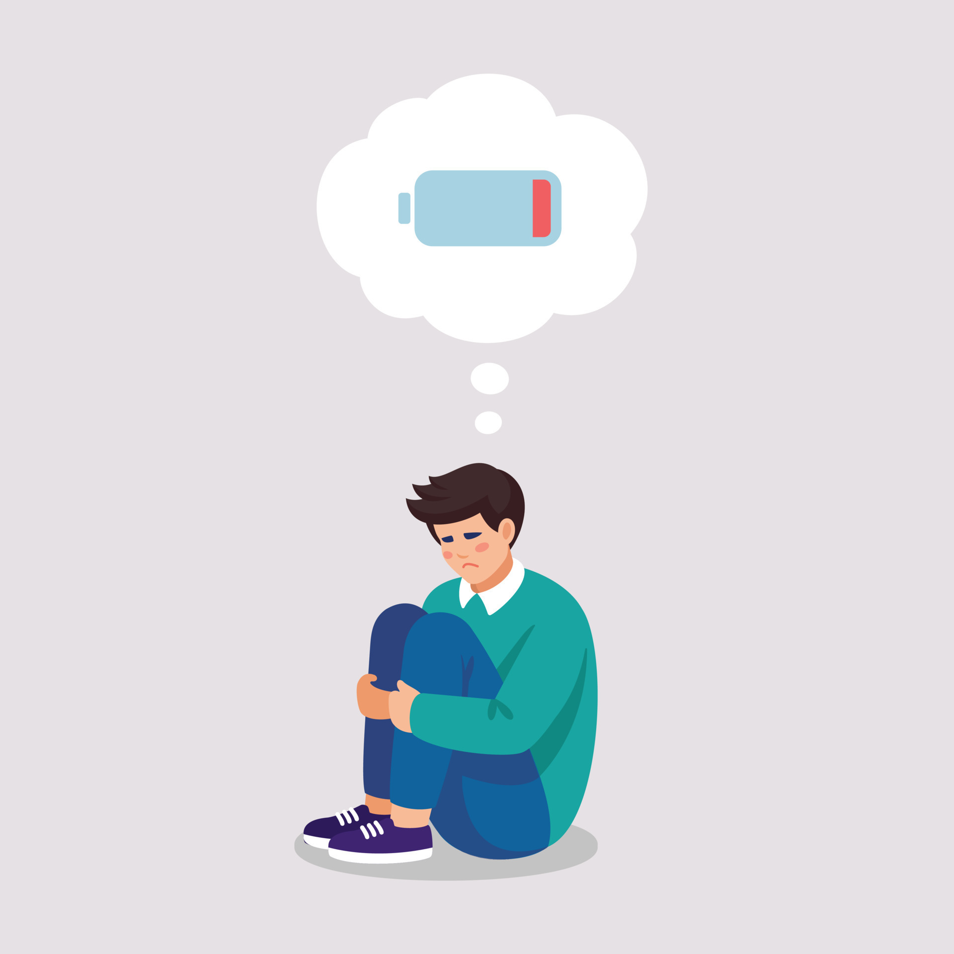 Tired boy suffers by symptoms of depressive disorder, no energy, owerworked. Vector illustration about mental problems in cartoon flat style. 14555335 Vector Art at Vecteezy Tired boy suffers by symptoms of depressive disorder, no energy, owerworked. Vector illustration about mental problems in cartoon flat style. 14555335 Vector Art at Vecteezy