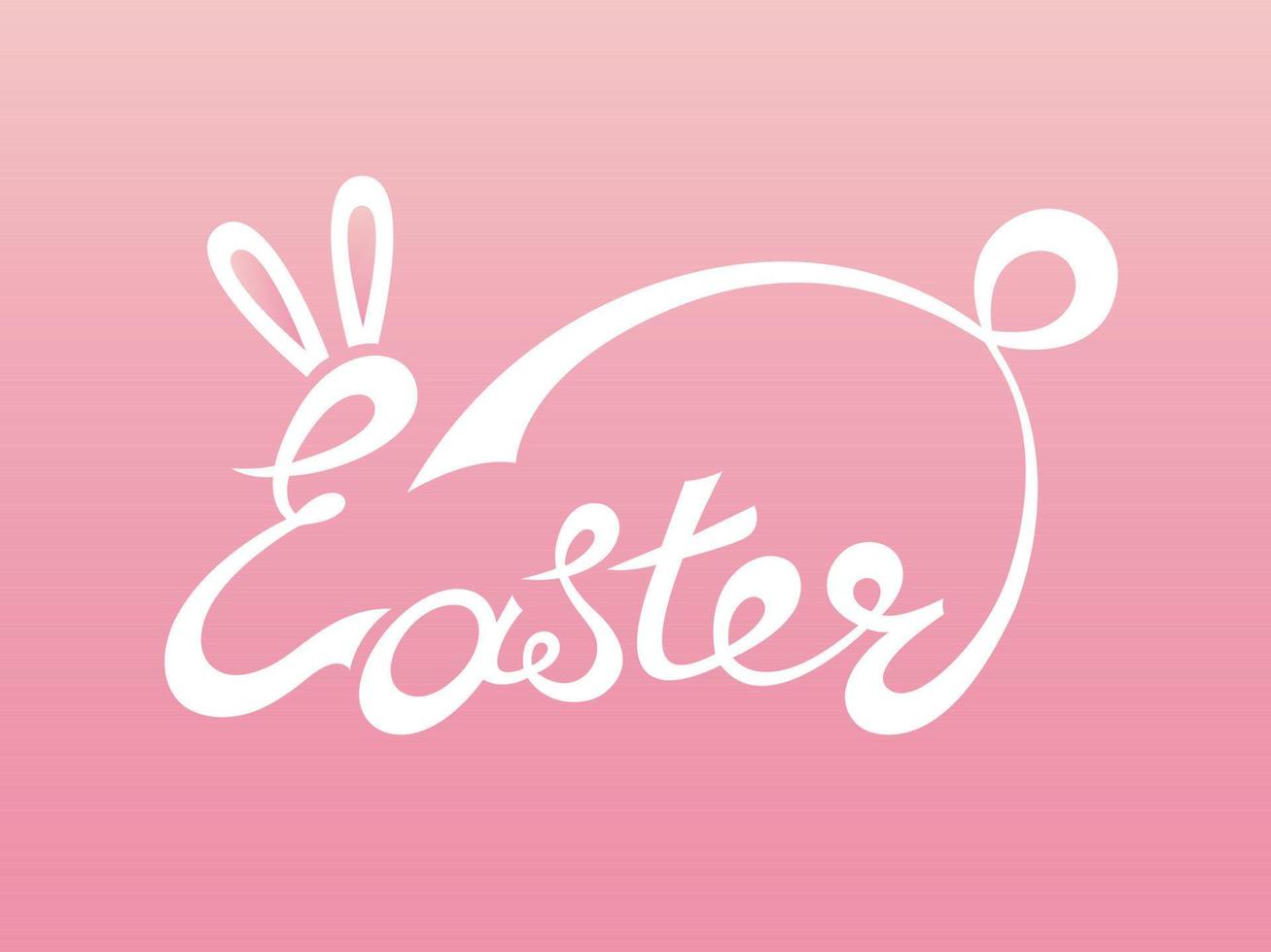 Hand sketched Easter text as logotype, badge and icon. Drawn spring celebration postcard, card, invitation, poster, banner template. lettering typography. Seasons Greetings vector