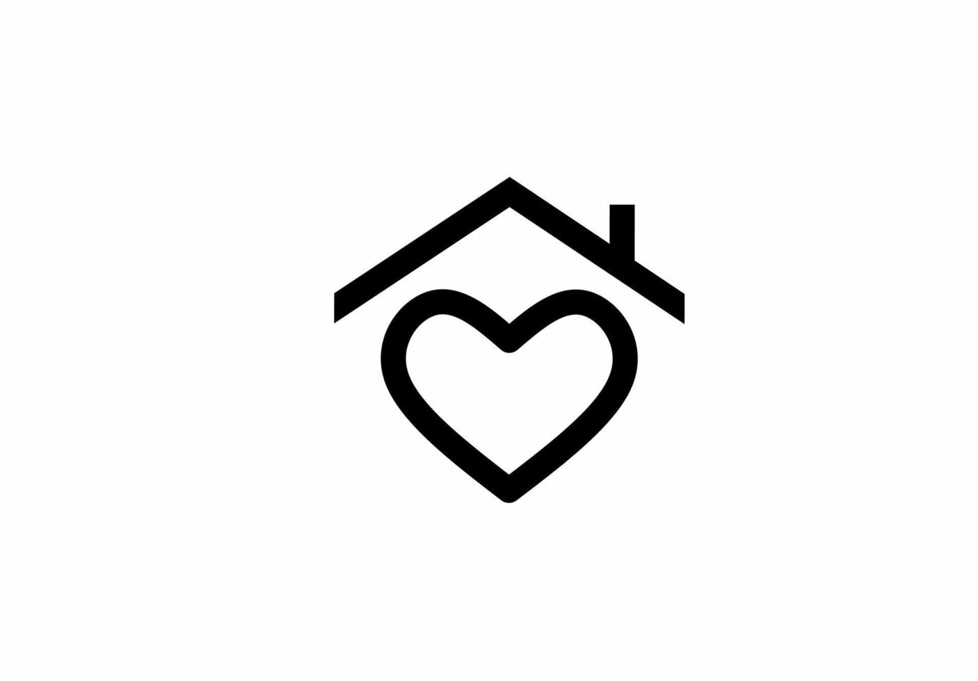 house with heart icon isolated on white background 14555584 Vector Art
