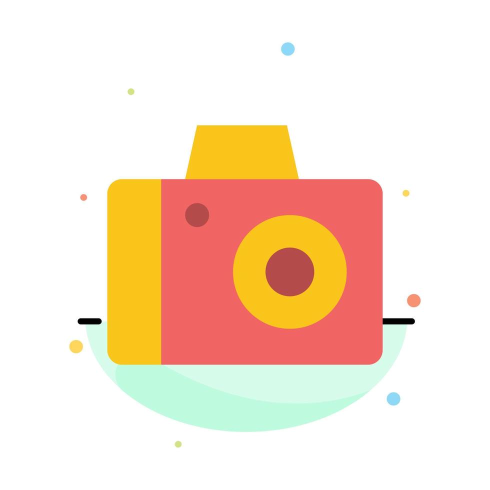 plantilla de icono de color plano abstracto de estudio fotográfico de cámara vector