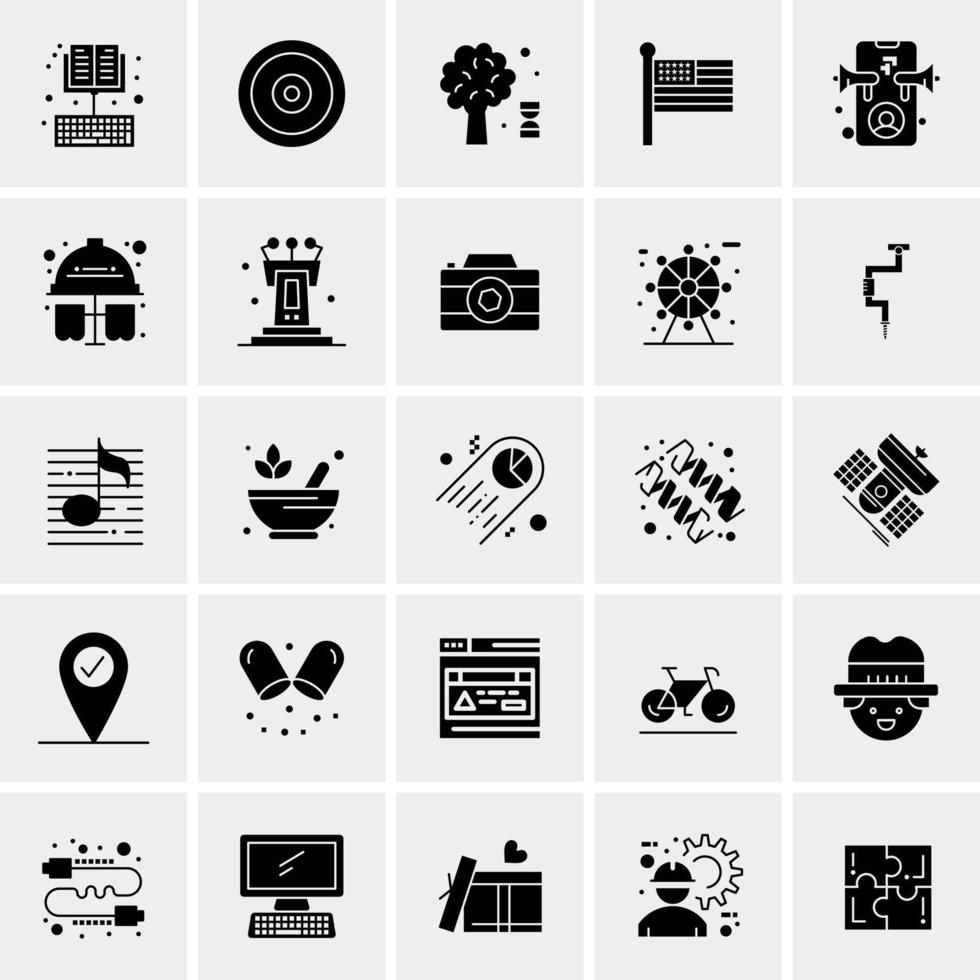 25 iconos de negocios universales vector ilustración de icono creativo para usar en proyectos relacionados con la web y dispositivos móviles