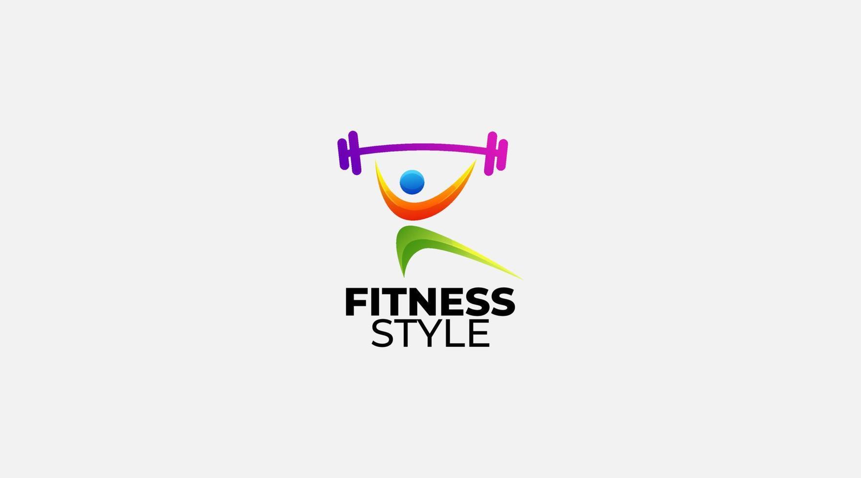 ilustración de diseño de logotipo de gimnasio de fuego de fitness vector