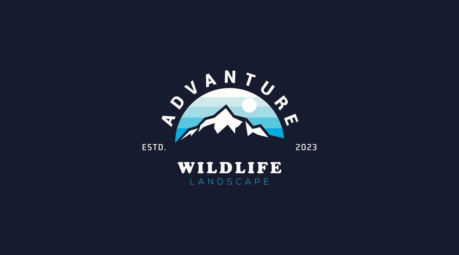 Adventure wild life logo design vector template