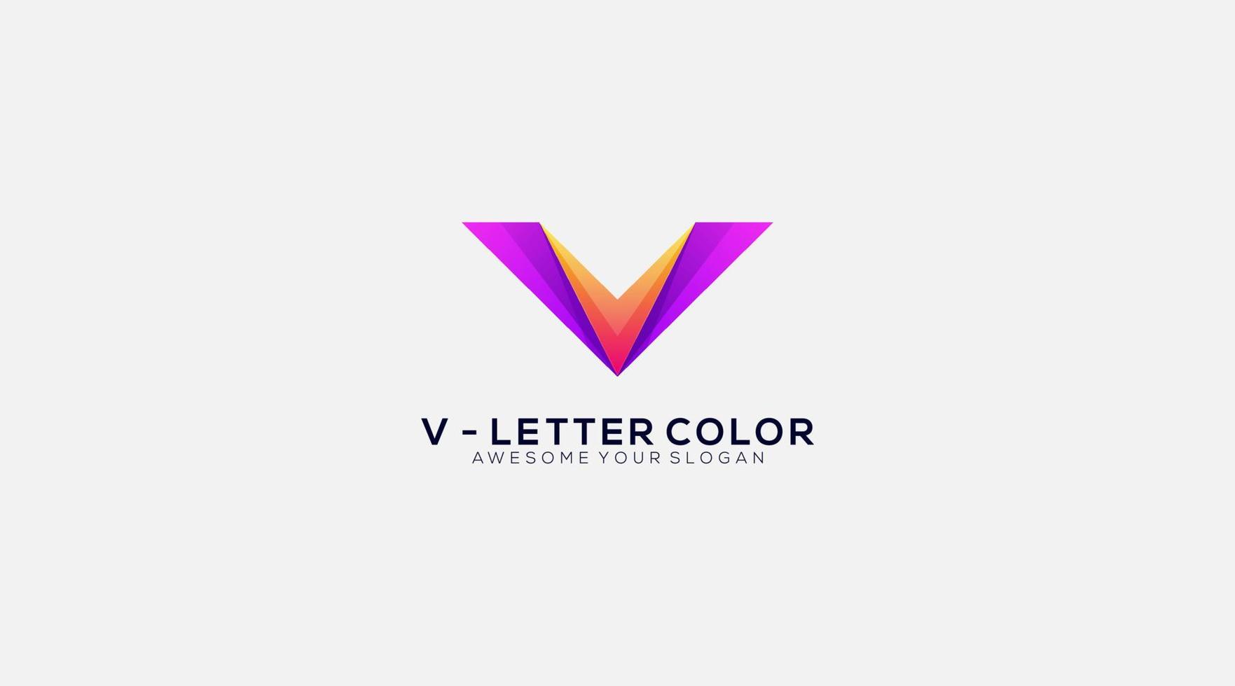 ilustración de plantilla de vector de diseño de logotipo de letra v