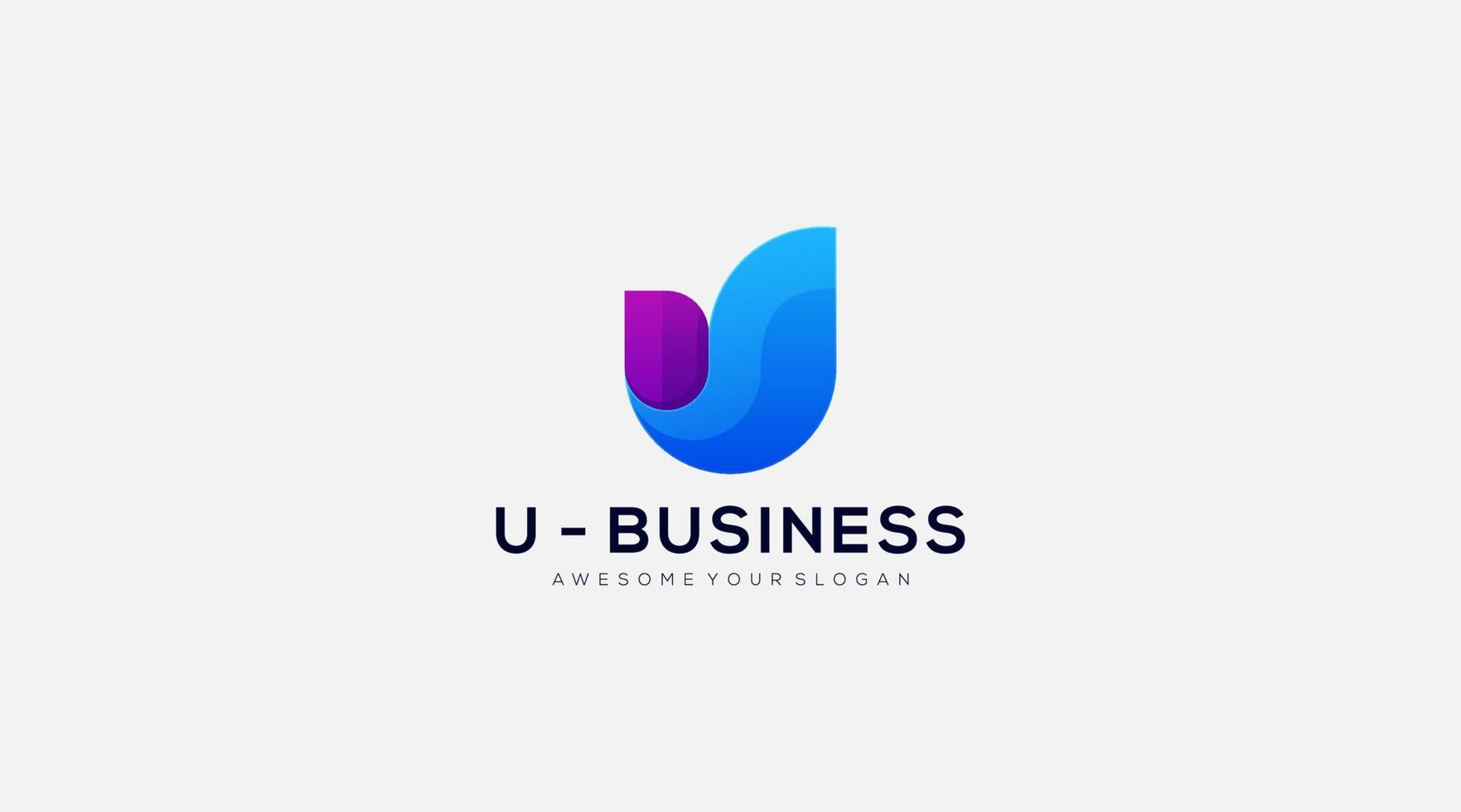 Finance logo design with U letter concept vector