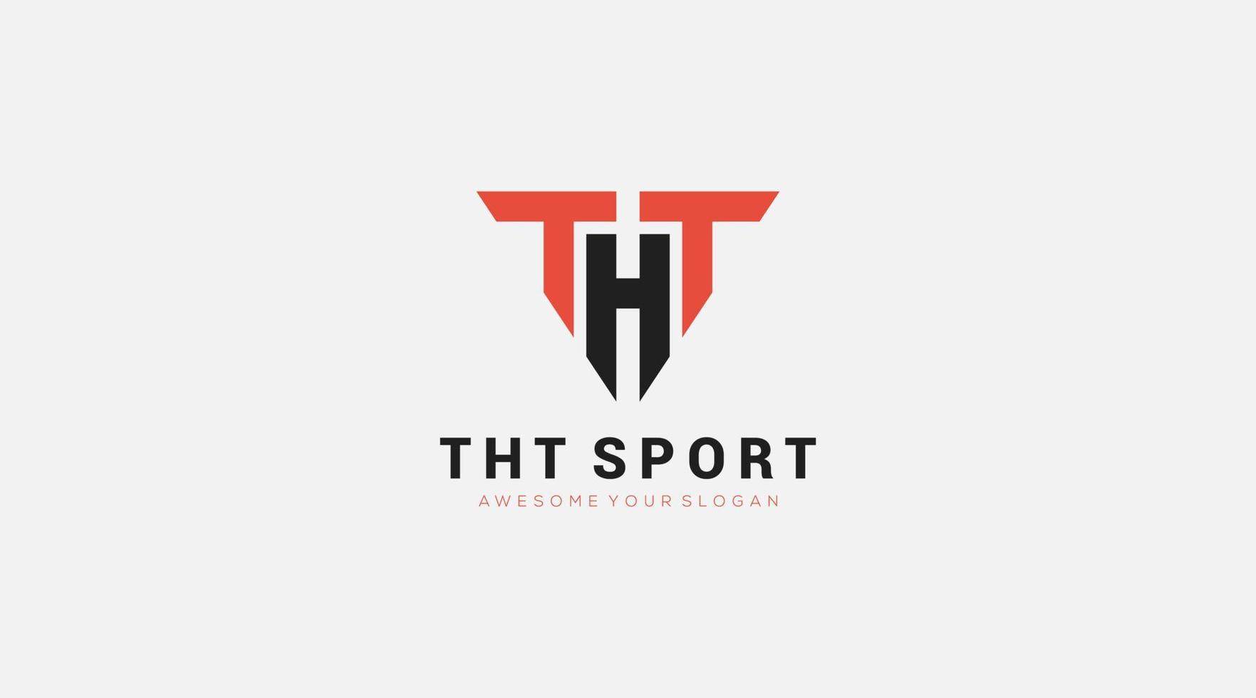 tht deporte icono vector logo diseño ilustración