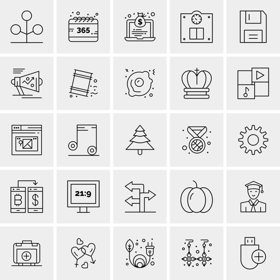 25 Universal Business Icons Vector Creative Icon Illustration to use in web and Mobile Related project