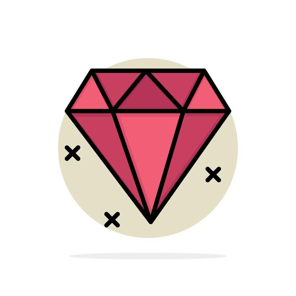Diamond Jewelry Abstract Circle Background Flat color Icon vector